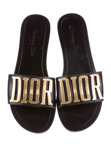 black and gold dior sandals|dior sandals women black.